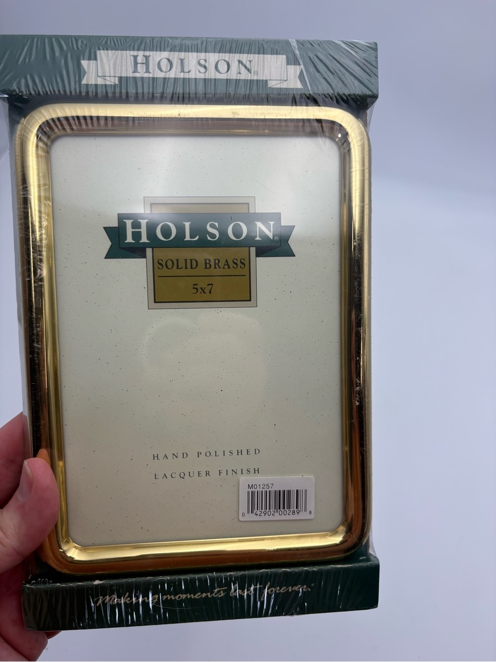Vintage New Old Stock Solid Brass 5x7 Picture Frame - In Original Package